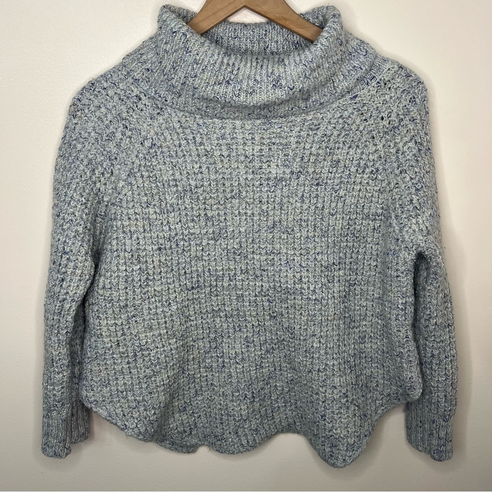 Free People Gray Cowl Neck Sweater
